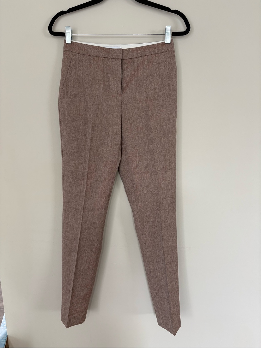 Reiss Light Brown Wool Blend Tailored Trousers Size 2